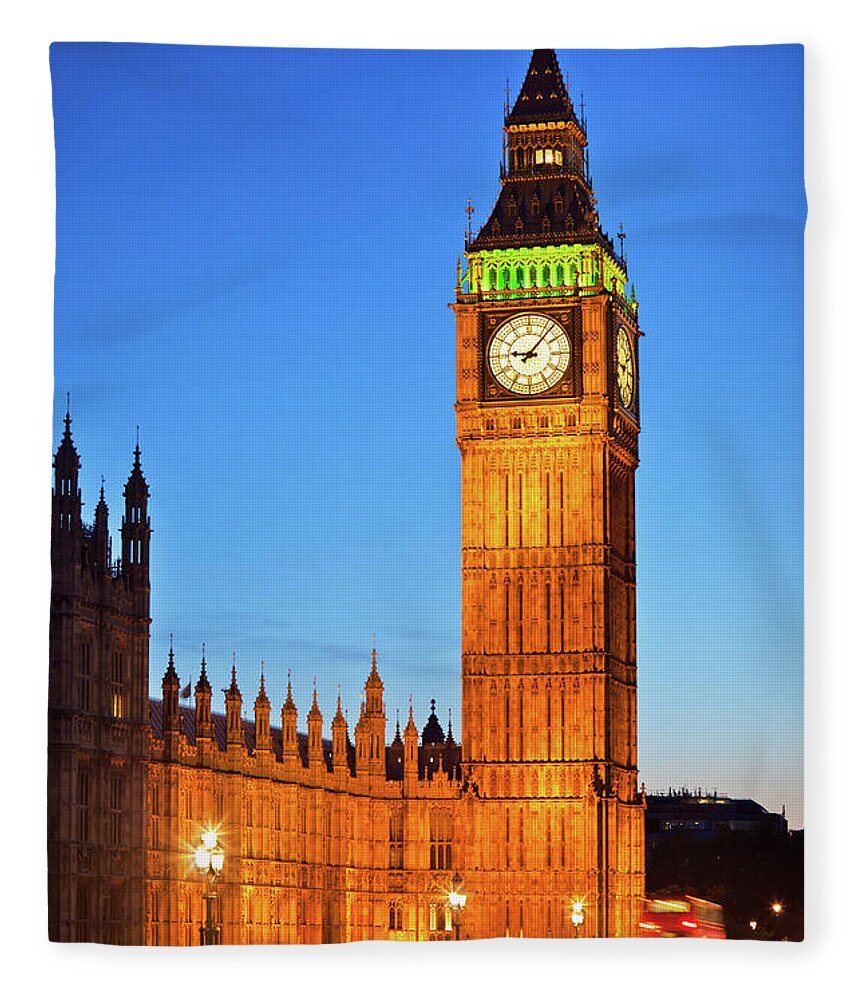 Gothic Style Fleece Blanket featuring the photograph Big Ben In London by Nikada