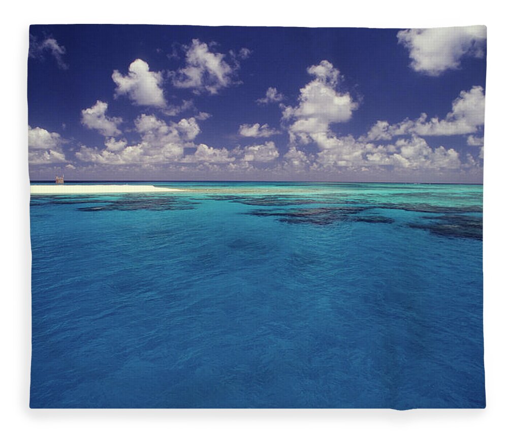 Water's Edge Fleece Blanket featuring the photograph Big Blue Lagoon by Tammy616