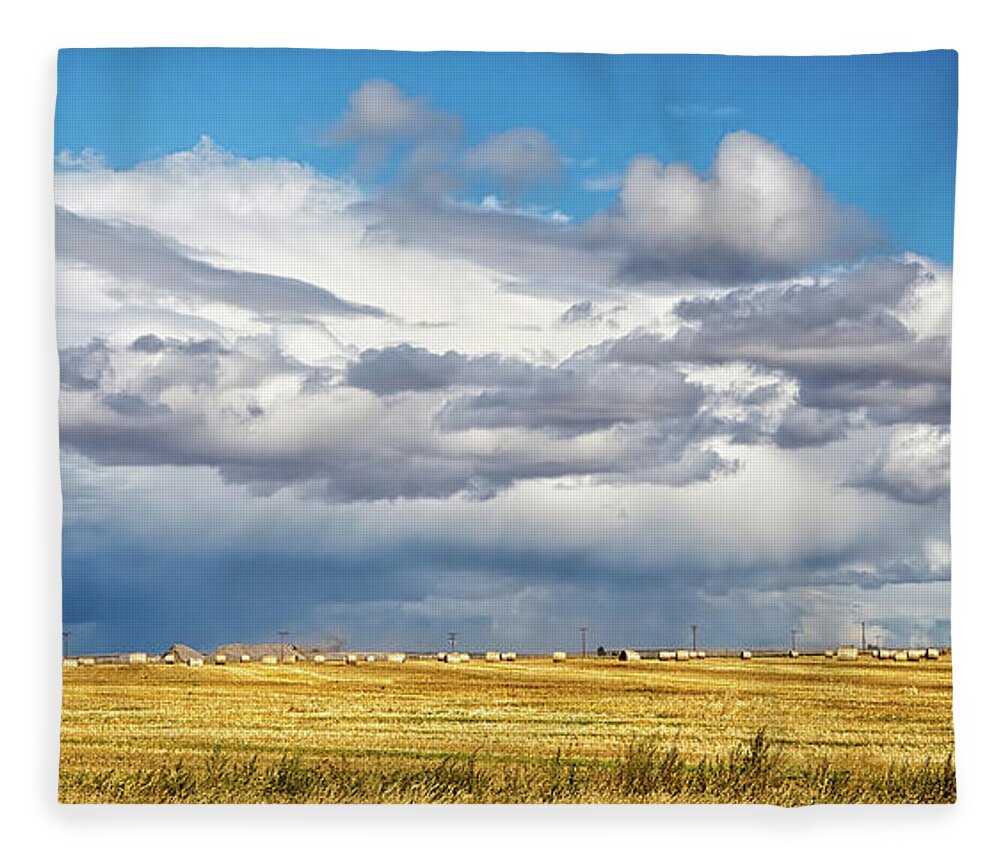 Montana Fleece Blanket featuring the photograph Big Sky Montana by Cheryl Strahl