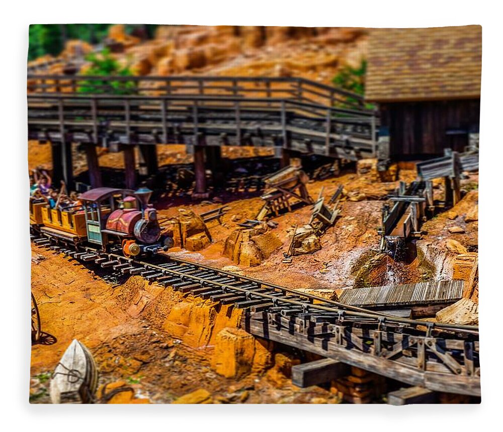  Fleece Blanket featuring the photograph Big Thunder Mountain Railroad by Rodney Lee Williams