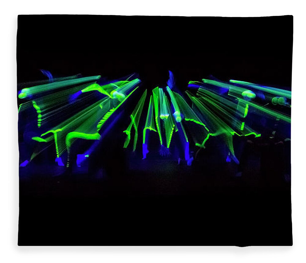 Dance Fleece Blanket featuring the photograph Black Light Movement by Frederic A Reinecke