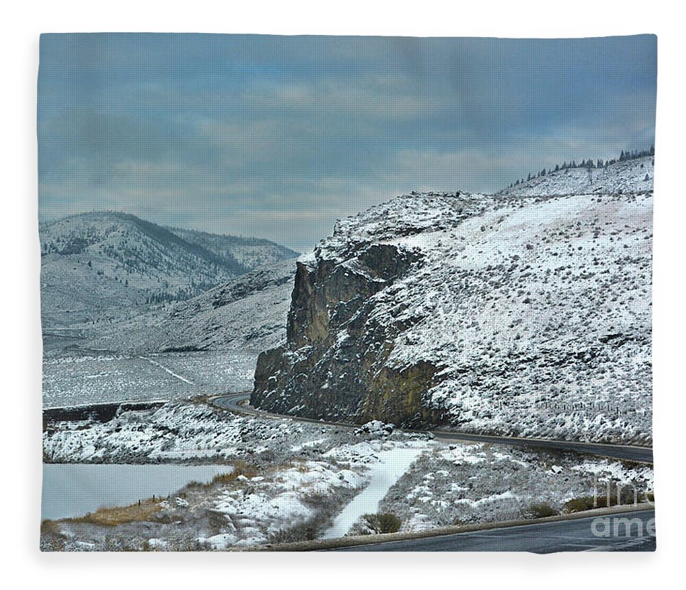 Mountain Fleece Blanket featuring the photograph Blind Corner by Vivian Martin