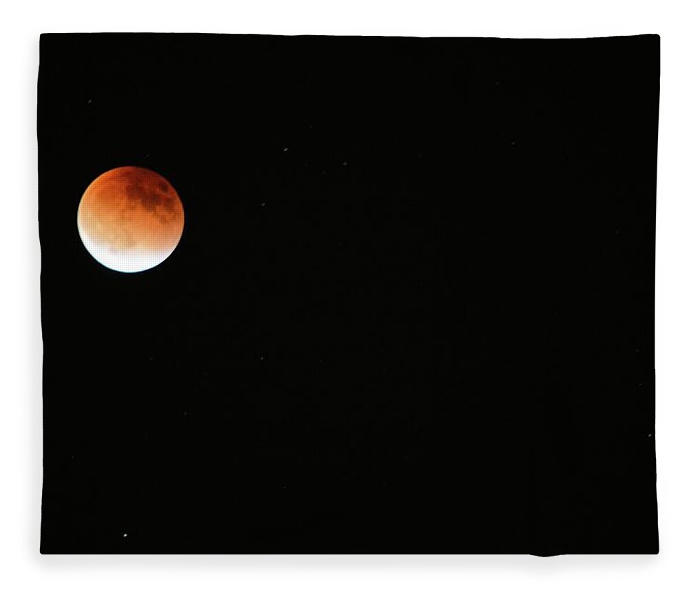 Moon Fleece Blanket featuring the photograph Blood Moon by Debra Kewley