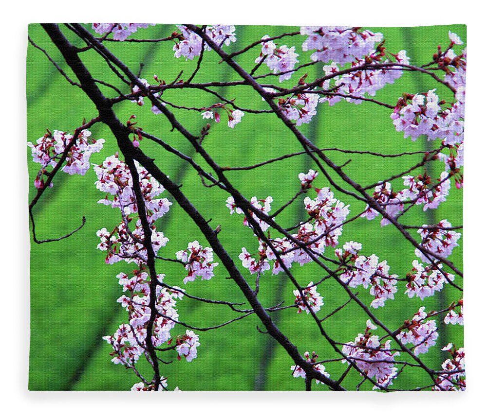 Tranquility Fleece Blanket featuring the photograph Blossoms Before Fields by Greg Timlin Photography