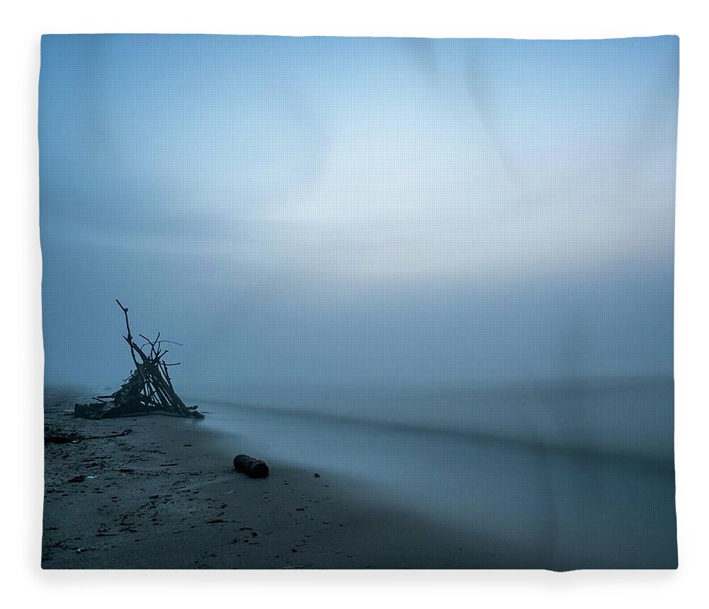 Serenity Fleece Blanket featuring the photograph Blue hour by Kristine Hinrichs