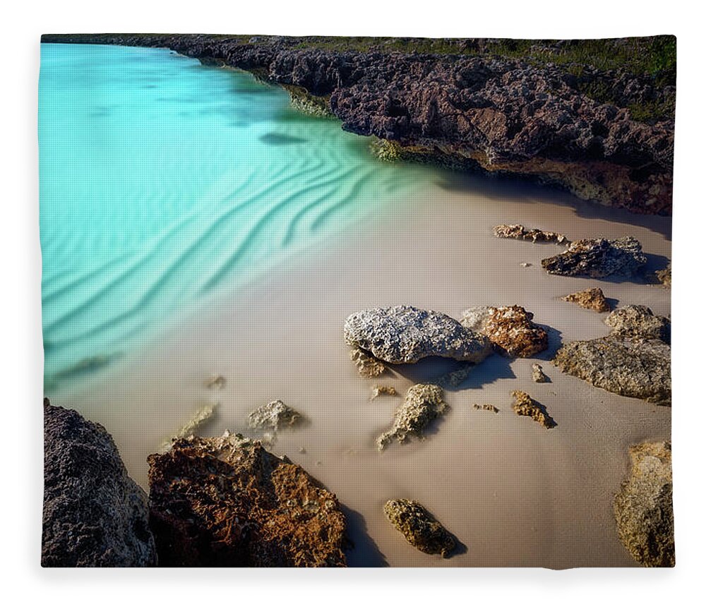 Scenics Fleece Blanket featuring the photograph Blue Lagoon by Matt Anderson Photography