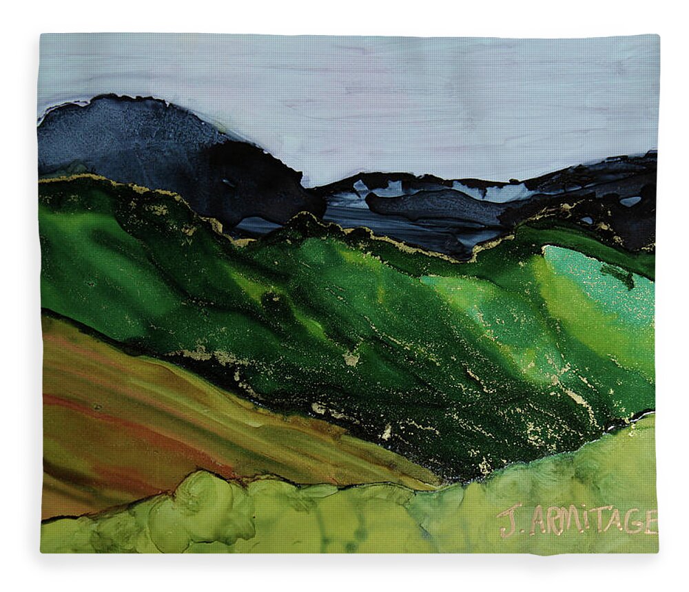 Blue Mountains Fleece Blanket featuring the photograph Blue Mountains III by Jenny Armitage