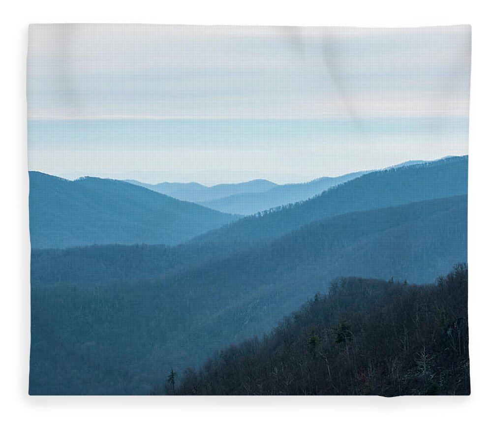 Blue Ridge Fleece Blanket featuring the photograph Blue Ridge Mountains by Mark Duehmig