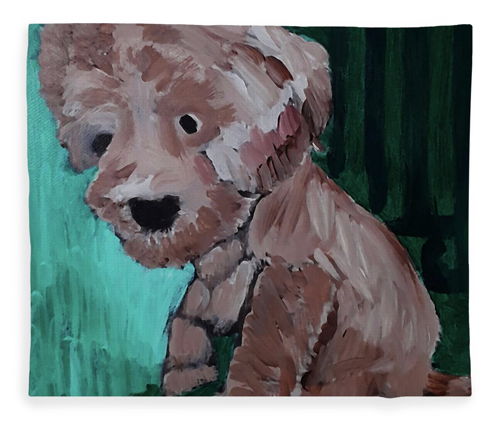 Pets Fleece Blanket featuring the painting Broken Leg by Gabby Tary