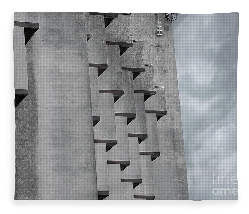 Abstract Fleece Blanket featuring the photograph Brutal by Juli Scalzi
