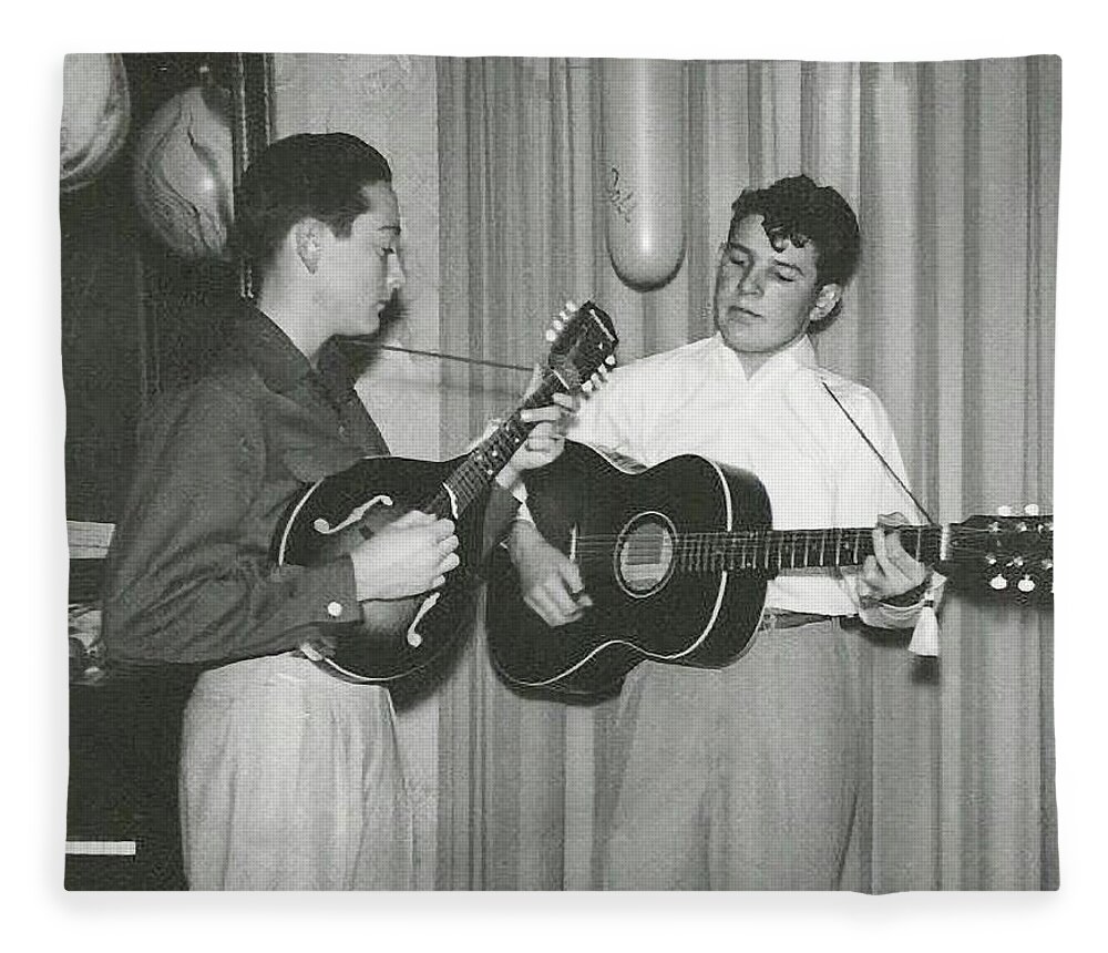 Buddy Holly Fleece Blanket featuring the photograph Buddy and Bob by John Bates