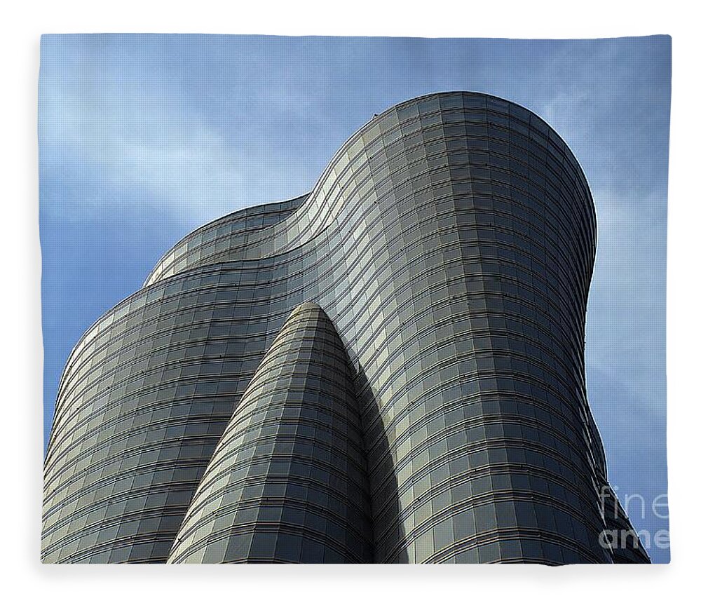 Architecture Fleece Blanket featuring the photograph Building Art by Thomas Schroeder