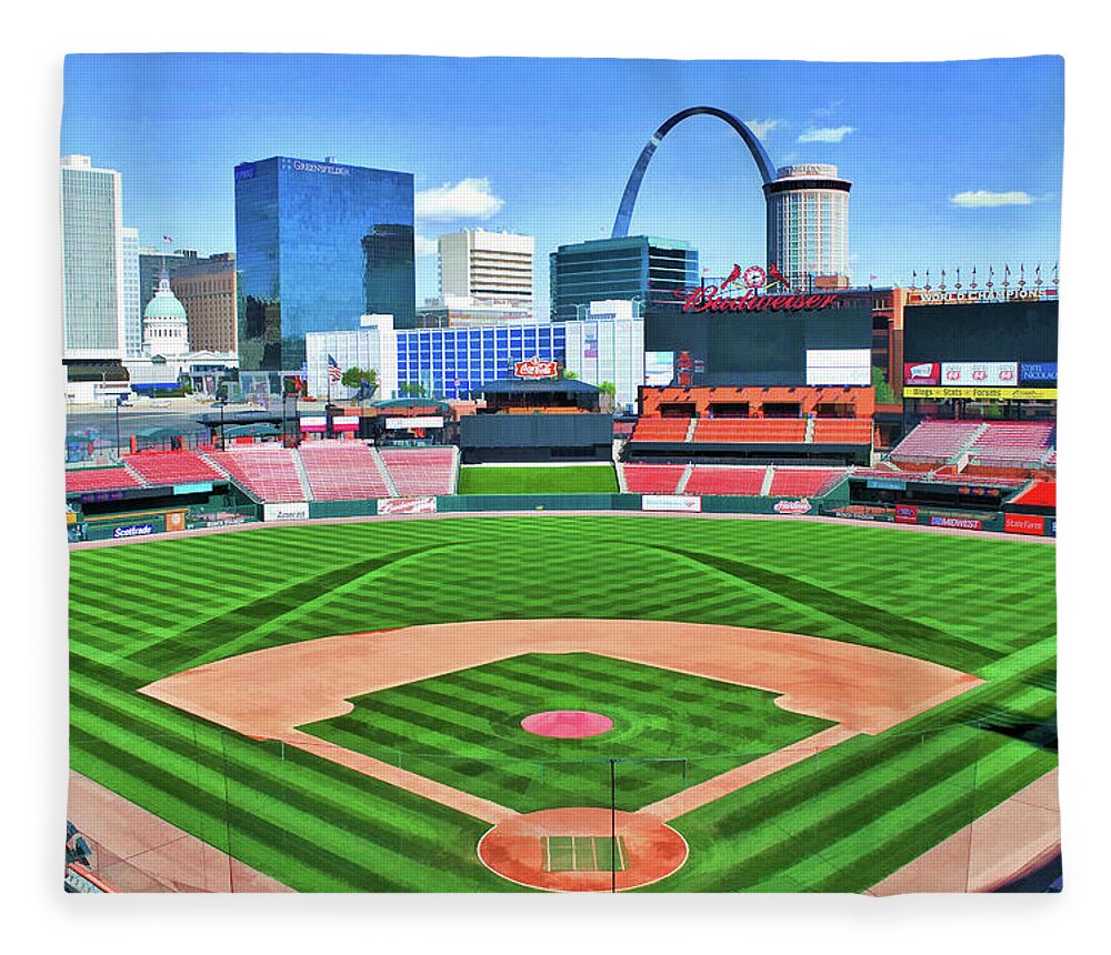 Busch Stadium St Louis Cardinals Baseball Ballpark Stadium Fleece Blanket