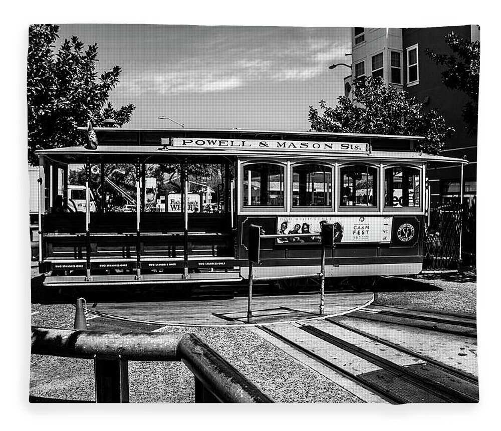Cable Car Fleece Blanket featuring the photograph Cable car Turn around by Stuart Manning