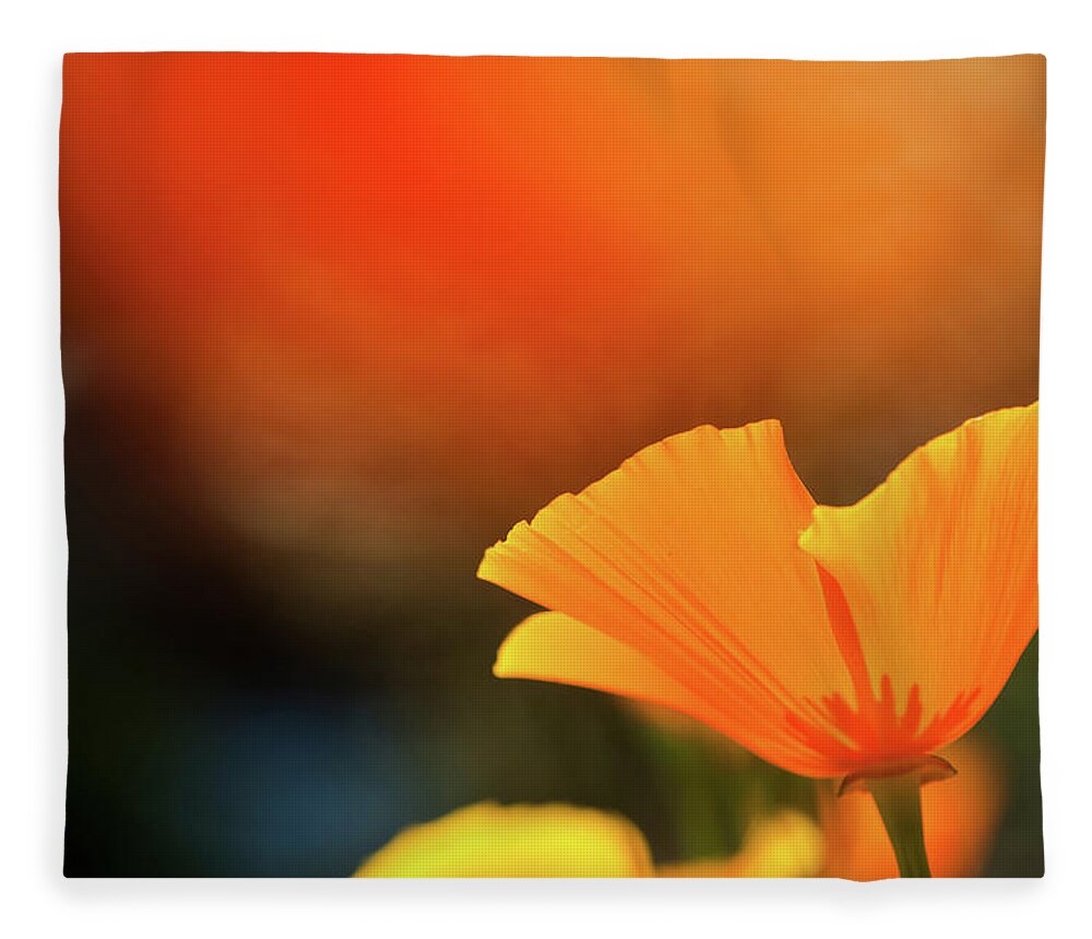 California Fleece Blanket featuring the photograph California Poppy by Andipantz