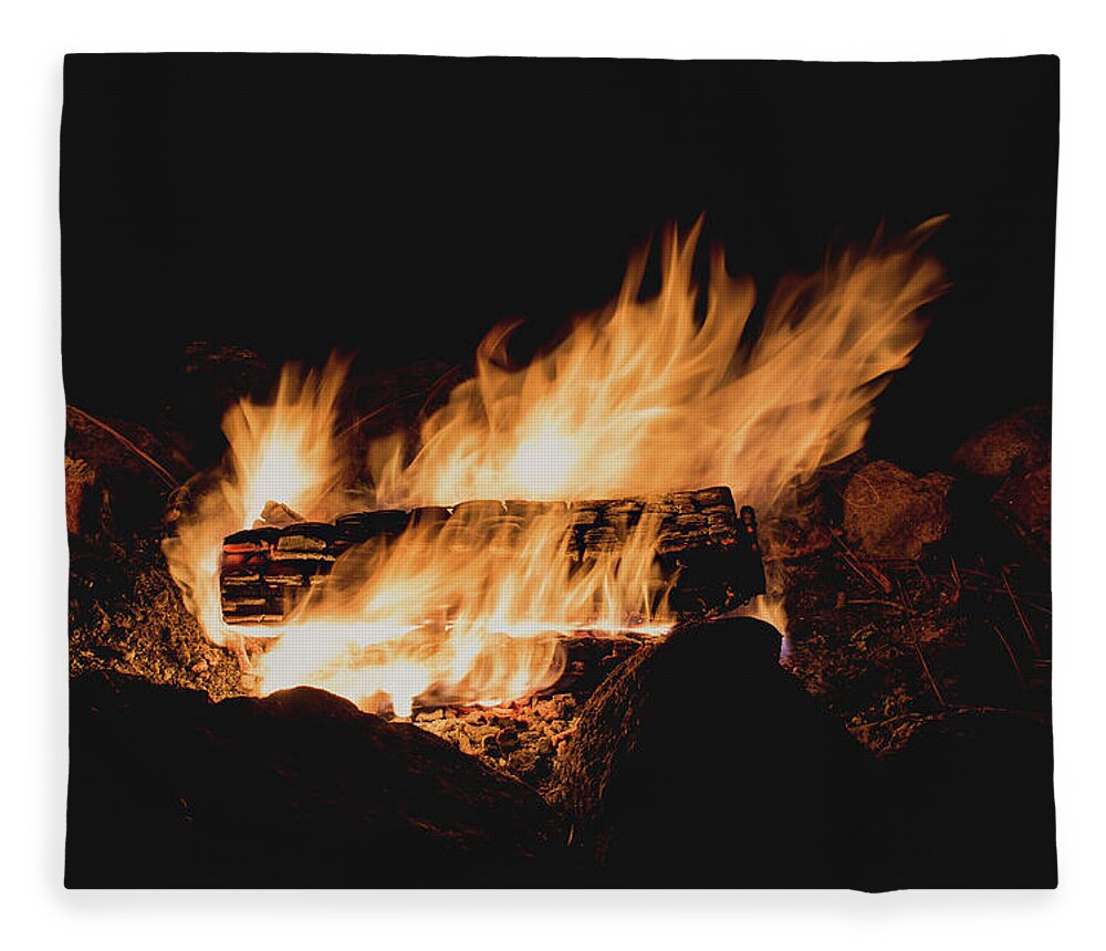 Campfire Fleece Blanket featuring the photograph Campfire by Julieta Belmont