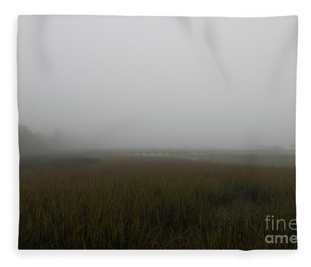 Fog Fleece Blanket featuring the photograph Carolina Rain and Fog by Dale Powell