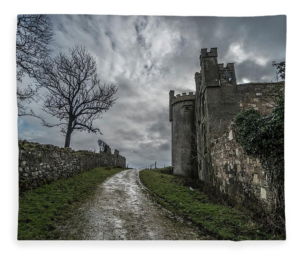 Castle Fleece Blanket featuring the photograph Castle Road by Arthur Oleary