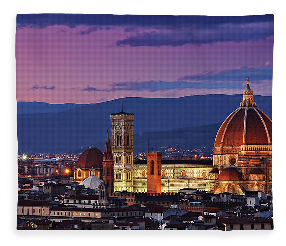 Outdoors Fleece Blanket featuring the photograph Cattedrale Di Santa Maria Del Fiore - by Www.matteorinaldi.it