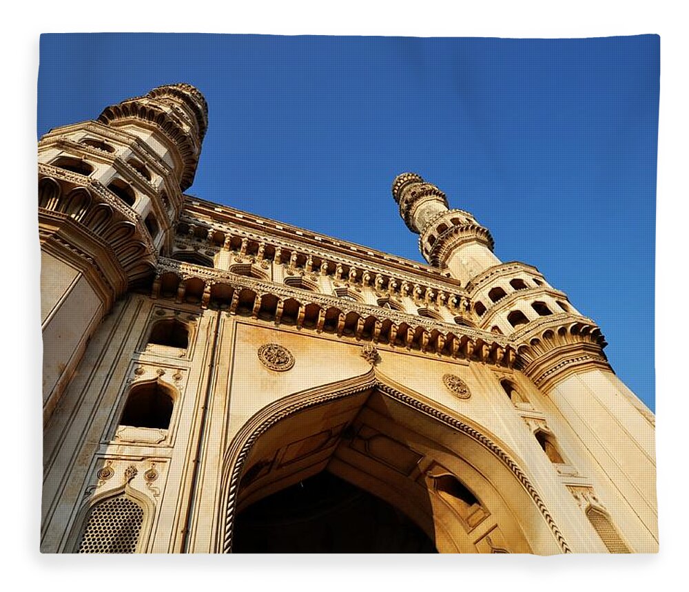 Tranquility Fleece Blanket featuring the photograph Charminar by (c) Stuck Pixel