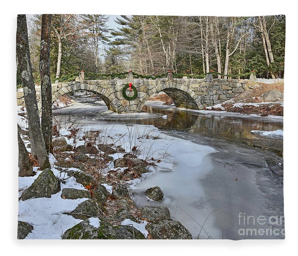 Christmas Fleece Blanket featuring the photograph Christmas in New Hampshire by Steve Brown