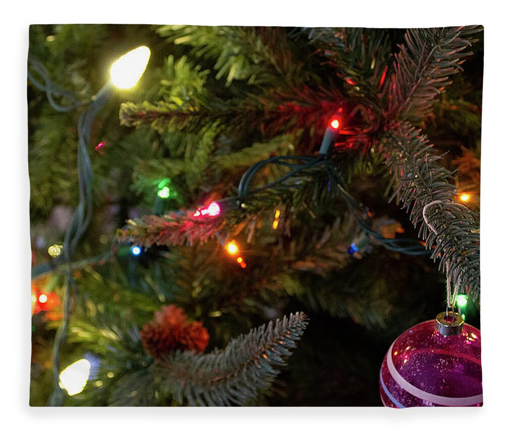 Christmas Fleece Blanket featuring the photograph Christmas Tree by Geoff Jewett