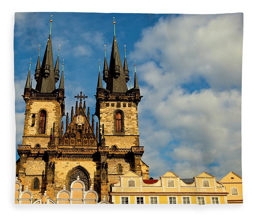 Tranquility Fleece Blanket featuring the photograph Church Of Our Lady Before Týn by Property Of Olga Ressem.