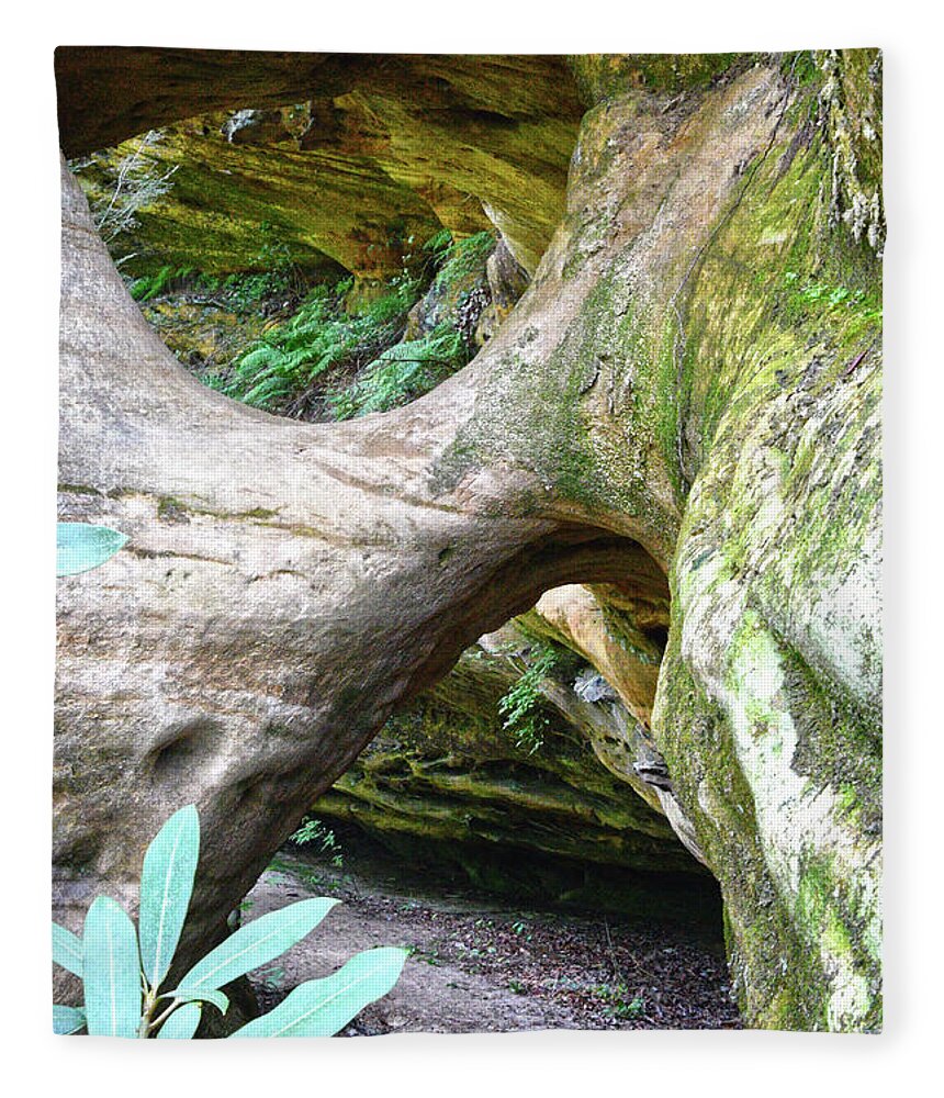 Pogue Creek Canyon Fleece Blanket featuring the photograph Circle Bar Arch 9 by Phil Perkins