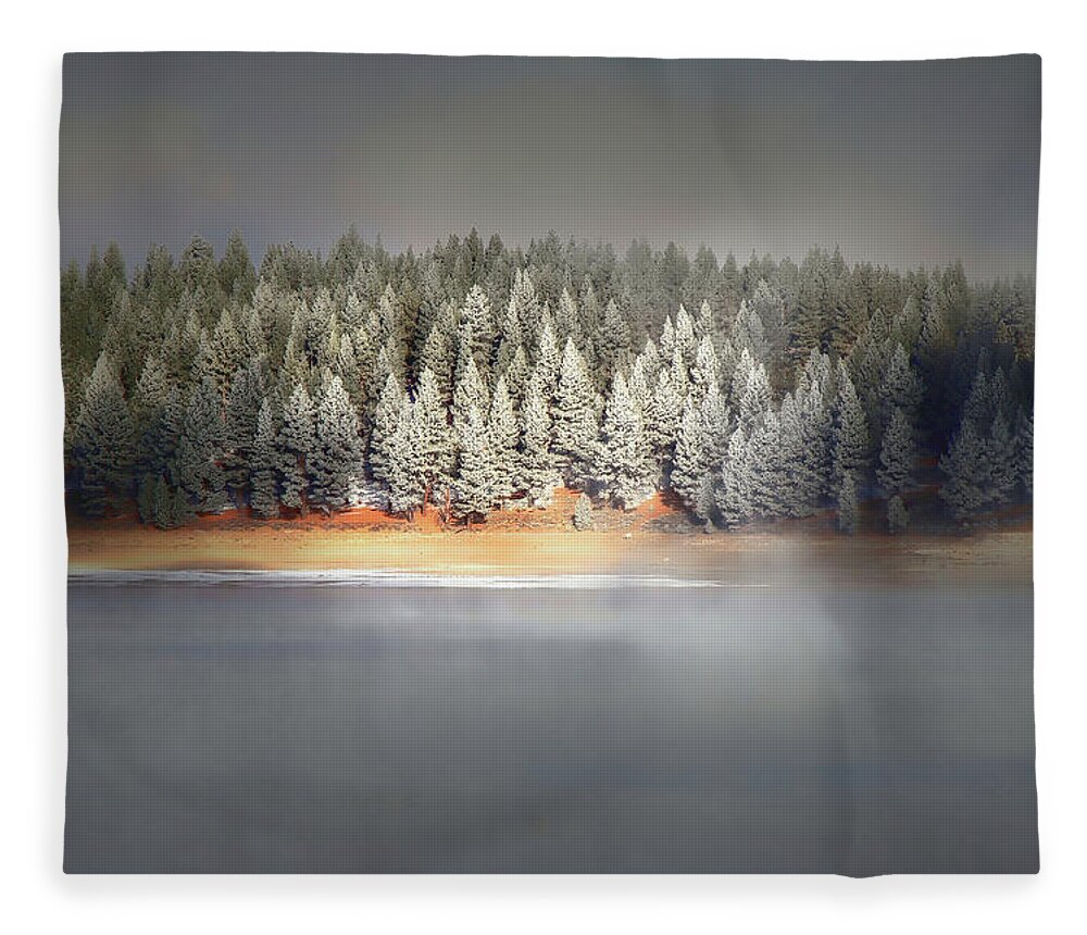 Boca Reservoir Fleece Blanket featuring the photograph Circle of Light by Donna Kennedy