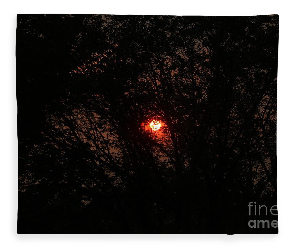 Calgary Fleece Blanket featuring the photograph City Sunrise by Ann E Robson