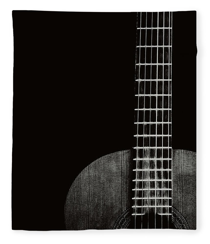 Country And Western Music Fleece Blanket featuring the photograph Classical Guitar by Baytunc