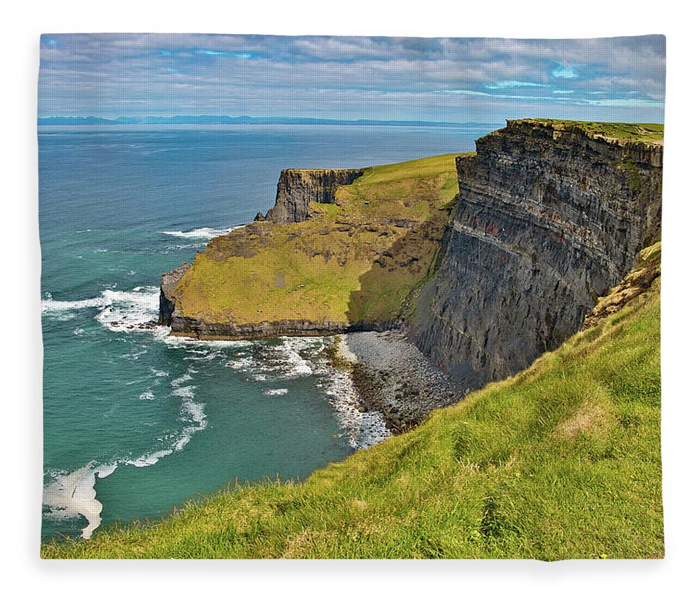 Cliffs Of Moher Fleece Blanket featuring the photograph Cliffs of Moher by Marisa Geraghty Photography