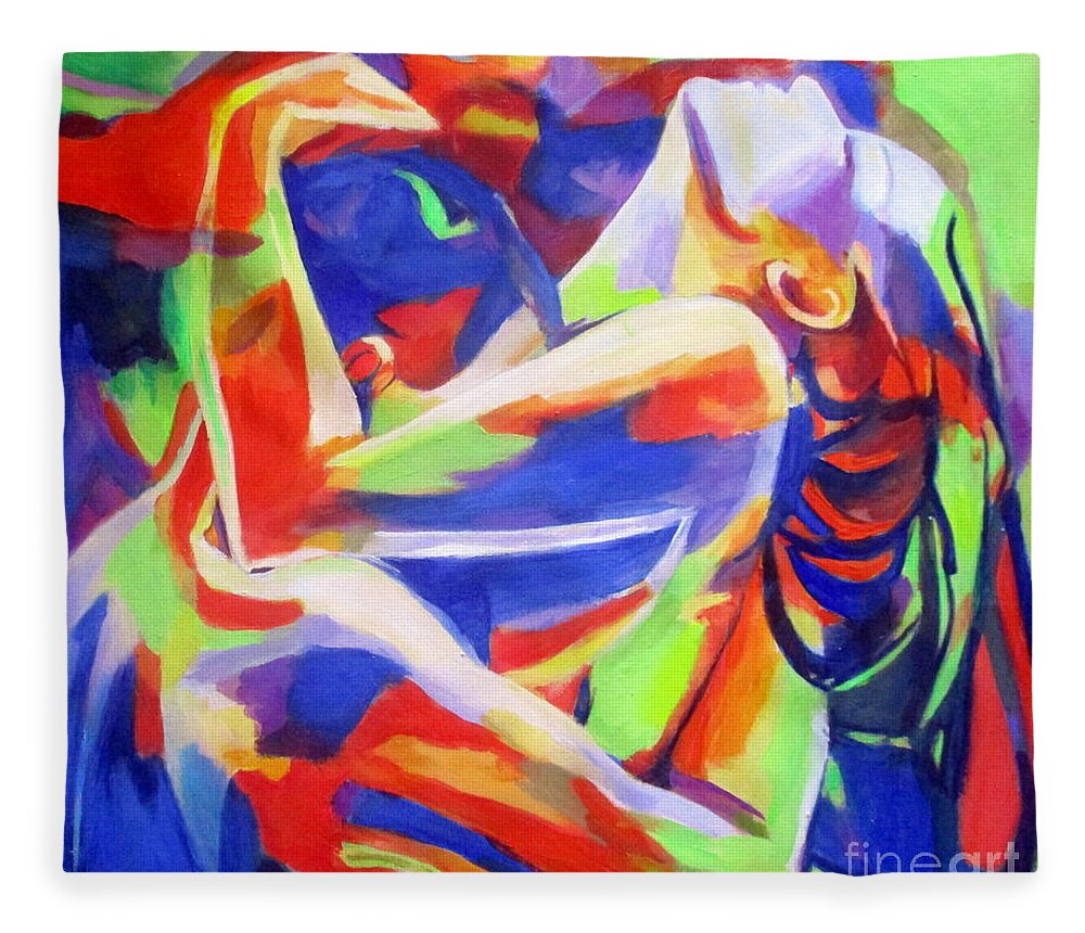 Art Fleece Blanket featuring the painting Closeness by Helena Wierzbicki