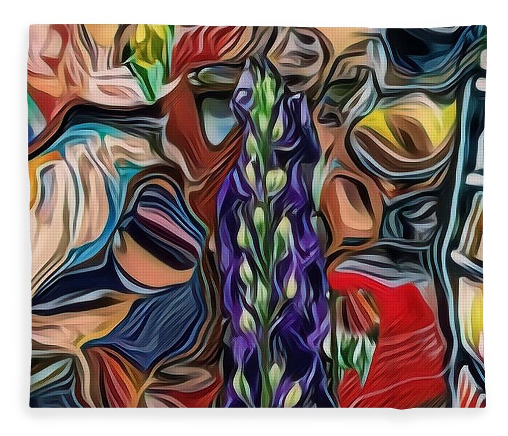 Digital Art Fleece Blanket featuring the digital art Clothed in Purple by Kathie Chicoine