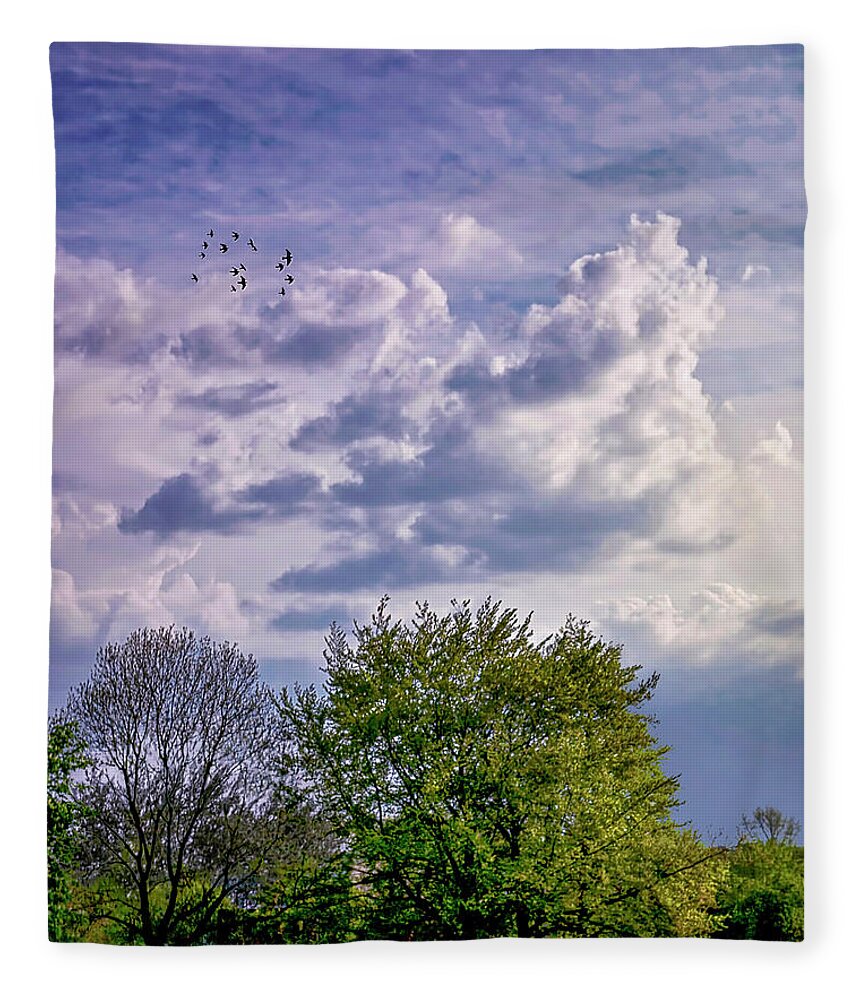 Endre Fleece Blanket featuring the photograph Clouds by Endre Balogh