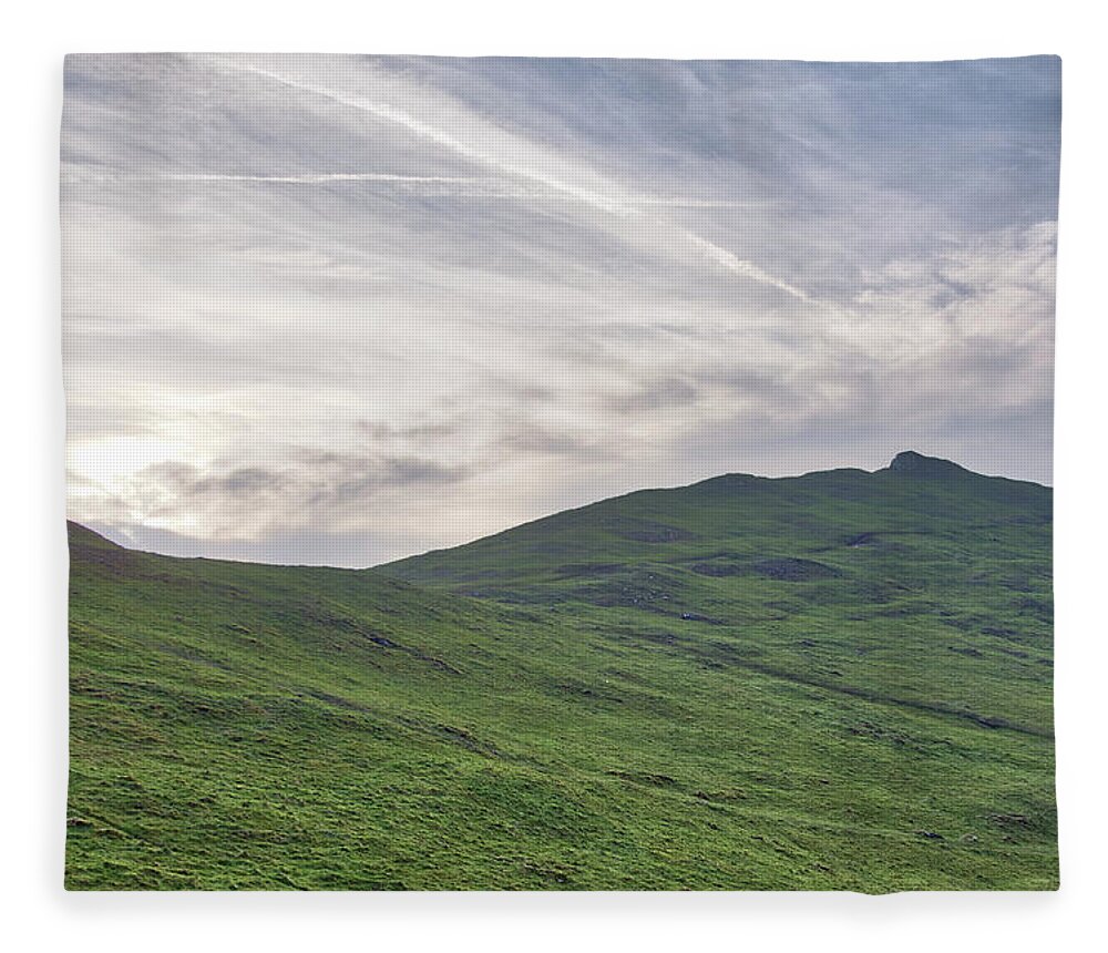 Ashbourne Walk Fleece Blanket featuring the photograph Clouds over Thorpe Cloud by Scott Lyons