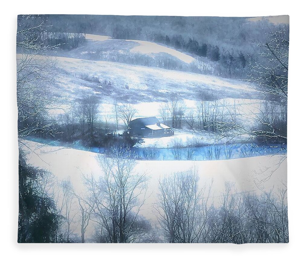  Fleece Blanket featuring the photograph Cold Valley by Jack Wilson