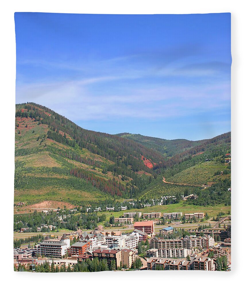 Scenics Fleece Blanket featuring the photograph Colorado Mountain Town by Drflet