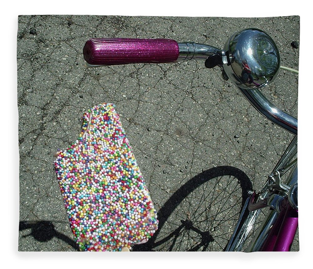 Shadow Fleece Blanket featuring the photograph Colorful Ice Cream Bar And Vintage by Luisa Pelipetz