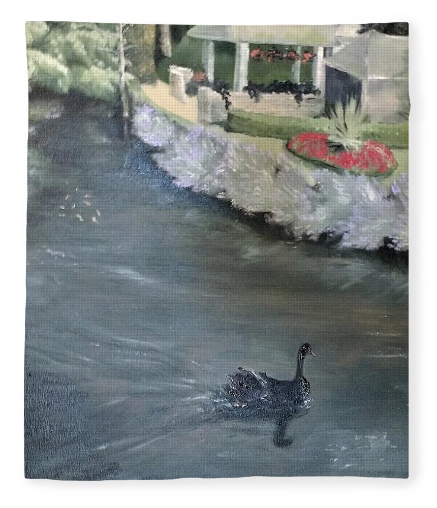 The Cotswolds Fleece Blanket featuring the painting Cotswolds 1 by Violet Jaffe