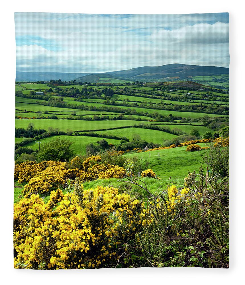 Tranquility Fleece Blanket featuring the photograph Countryside, County Wicklow, Republic by Nico Tondini