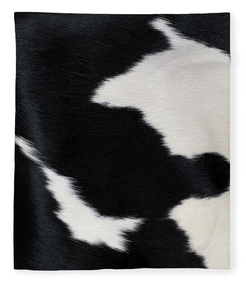 Material Fleece Blanket featuring the photograph Cowhide, Animal Print, Abstract by 1photodiva