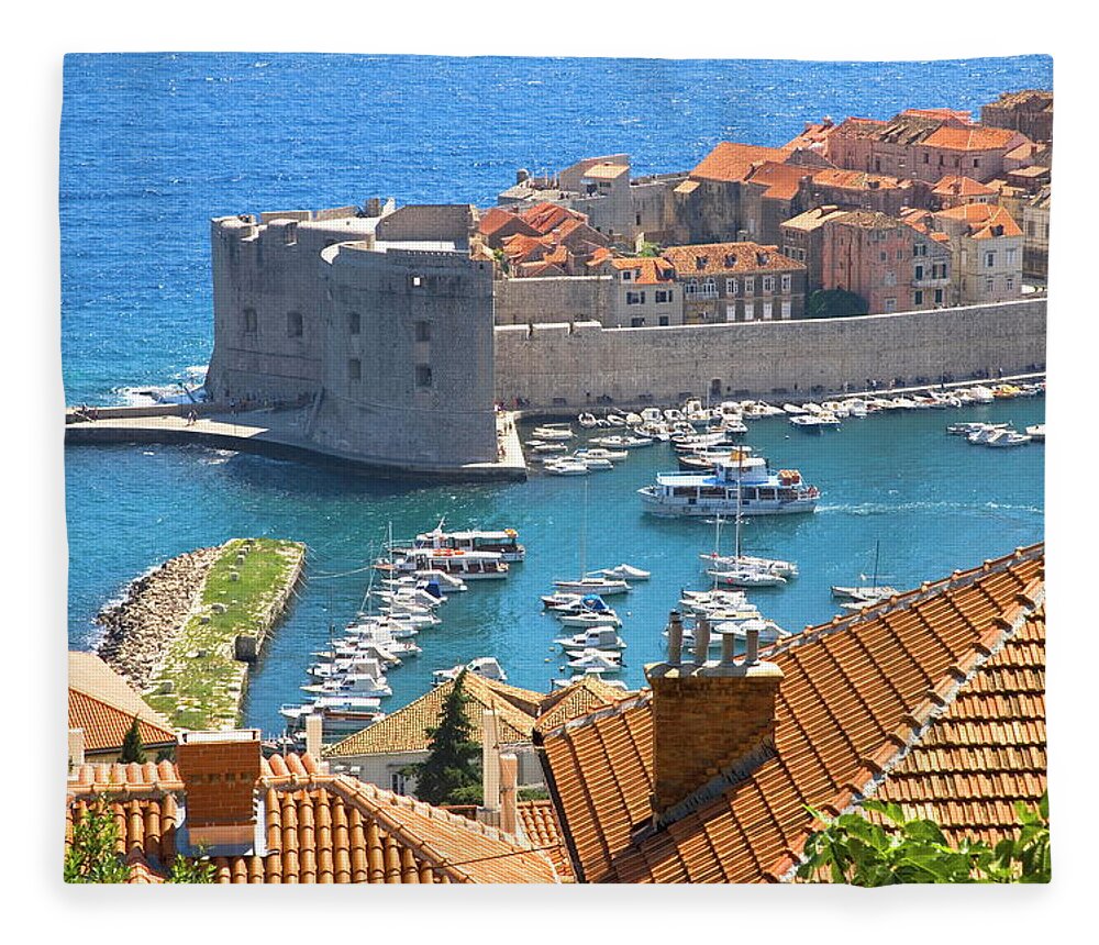 Old Town Fleece Blanket featuring the photograph Croatia, Dubrovnik, Old Town By by Gyro Photography/amanaimagesrf