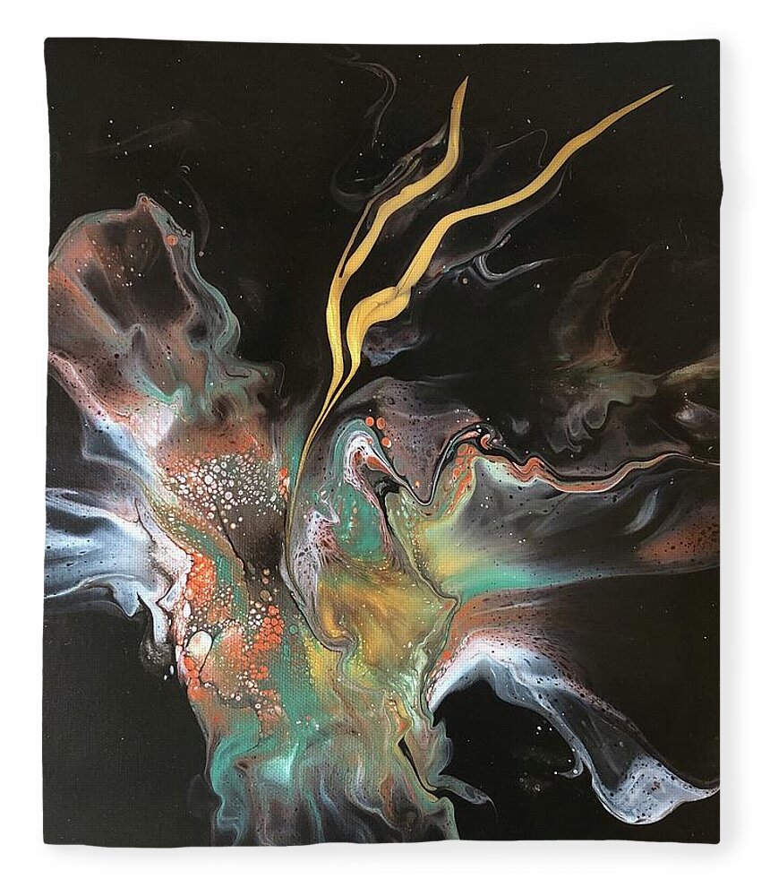 Acrylic Fleece Blanket featuring the painting Culmination by Christy Sawyer