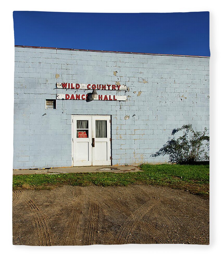 Small Town Fleece Blanket featuring the photograph Dance Hall by Lenore Locken