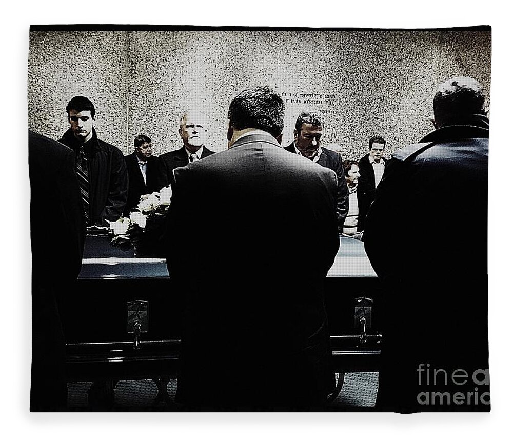 Catholic Fleece Blanket featuring the photograph Day of Interment by Frank J Casella