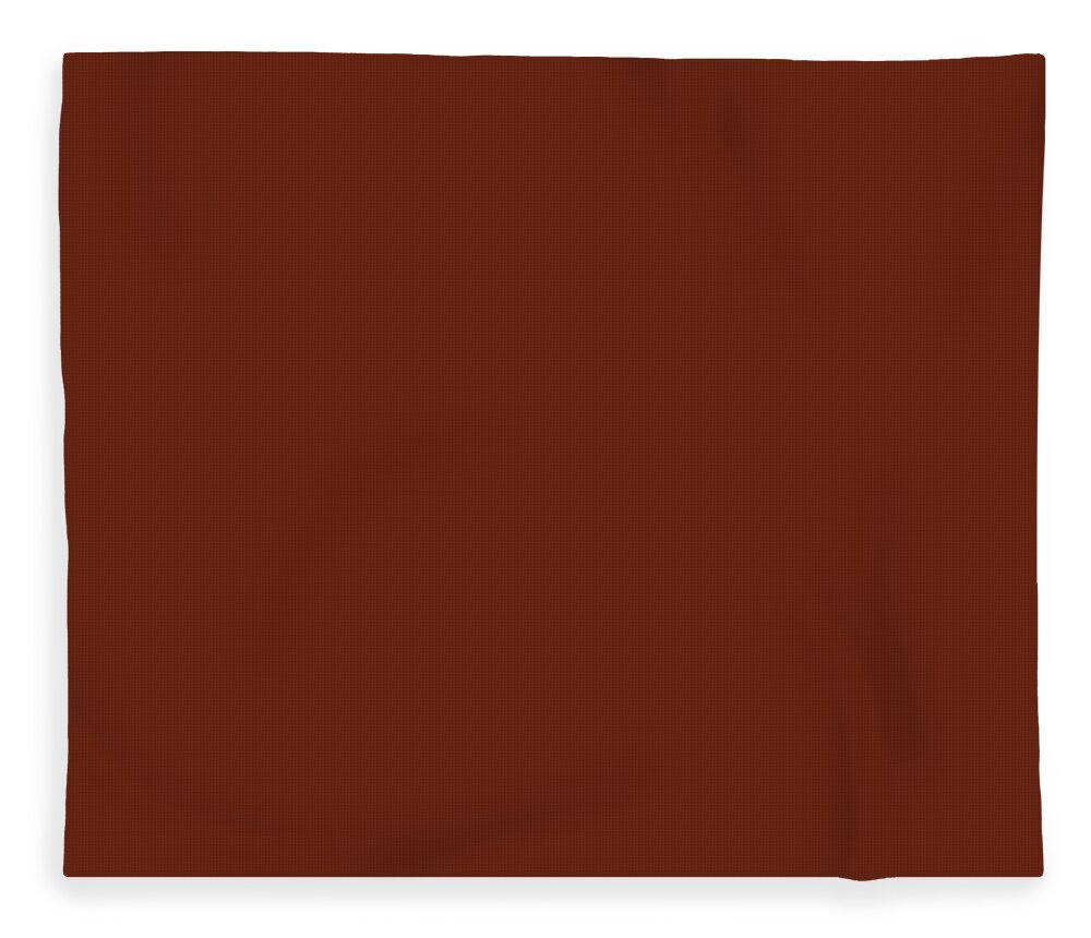 Deep Fleece Blanket featuring the digital art Deep Reddish Brown Solid Plain Color for Home Decor Pillows Blankets by Delynn Addams