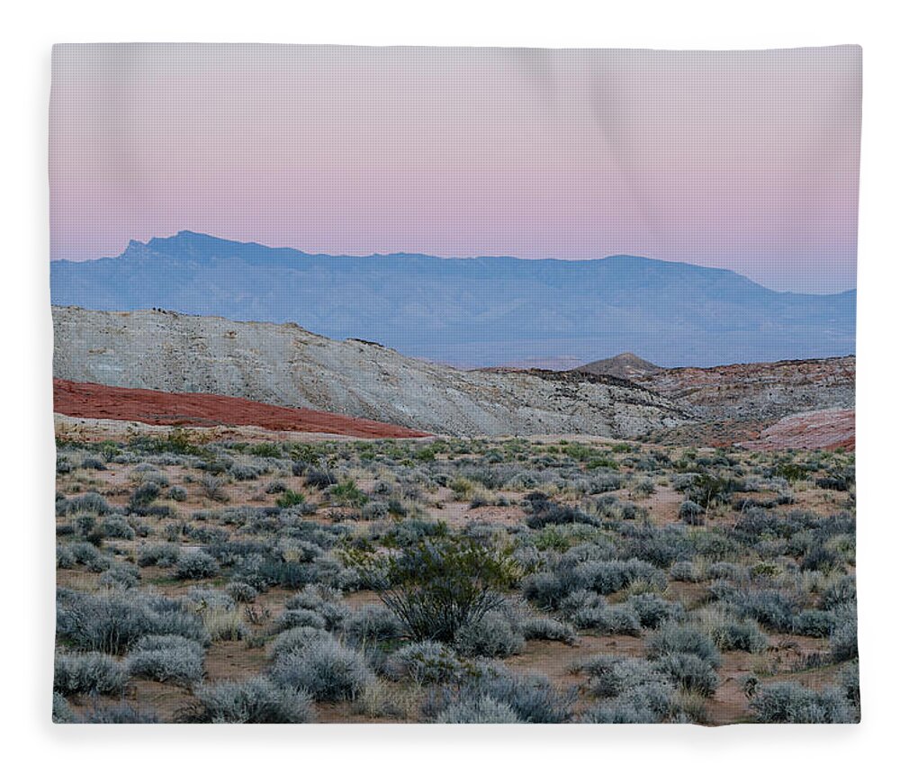 Desert Sunset Fleece Blanket featuring the photograph Desert on Fire No.2 by Margaret Pitcher