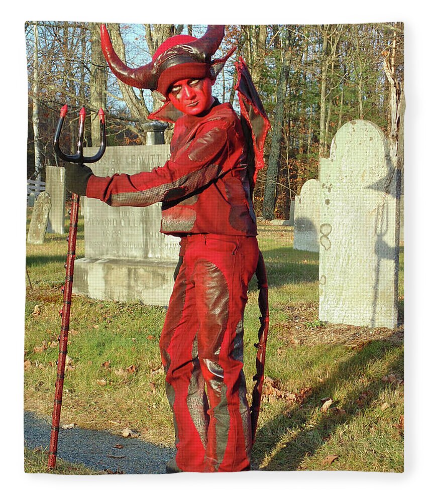 Halloween Fleece Blanket featuring the photograph Devil Costume 7 by Amy E Fraser