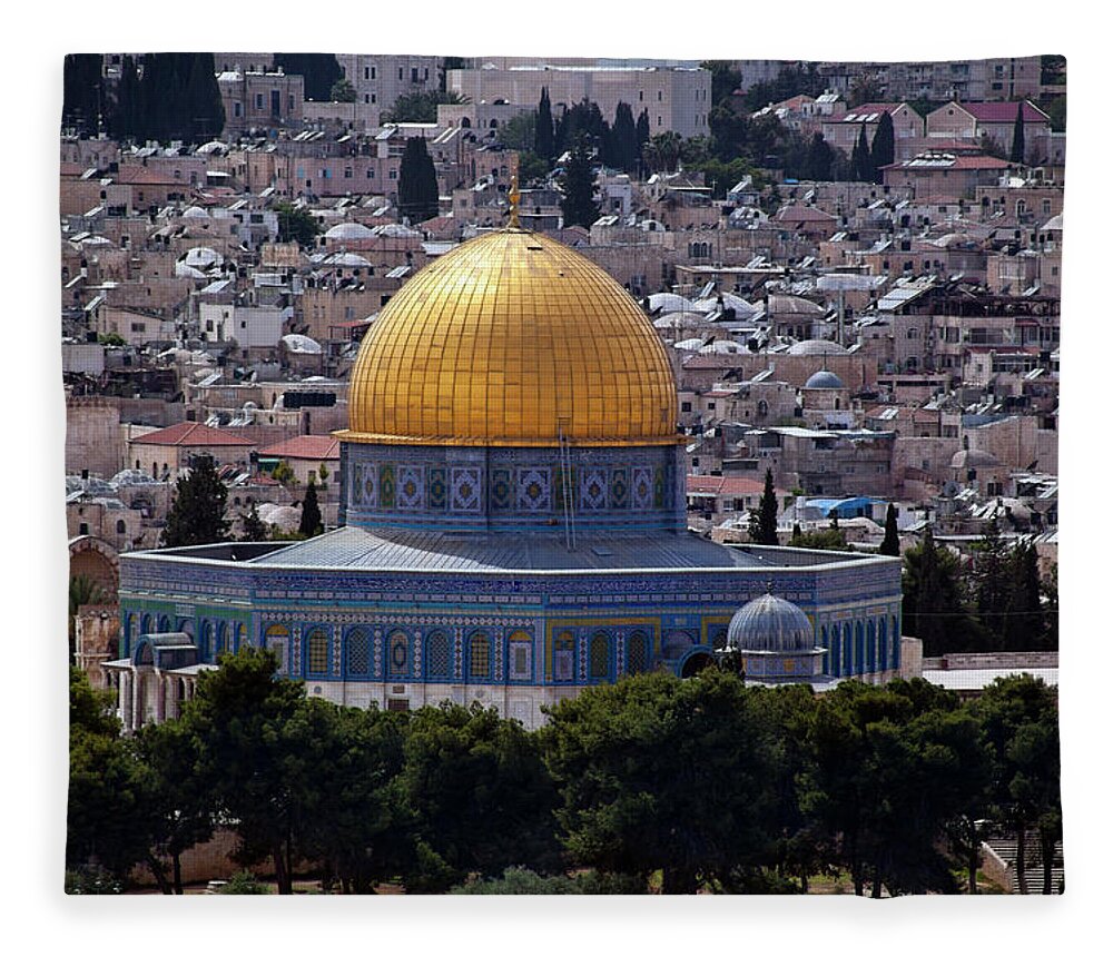 Dome Of The Rock Fleece Blanket featuring the photograph Dome Of The Rock by Eldadcarin